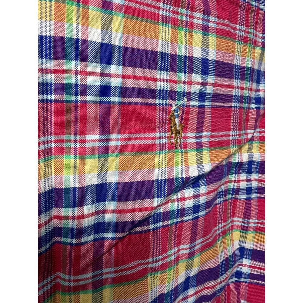 Ralph Lauren Mens Plaid Button Down Pink Multi Sz XL Classic Fit Cotton - Picture 3 of 6